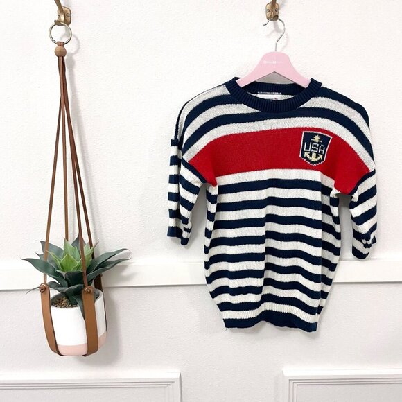 Vintage Indian Harbour USA Americana Striped Sweater Size S - Picture 1 of 4
